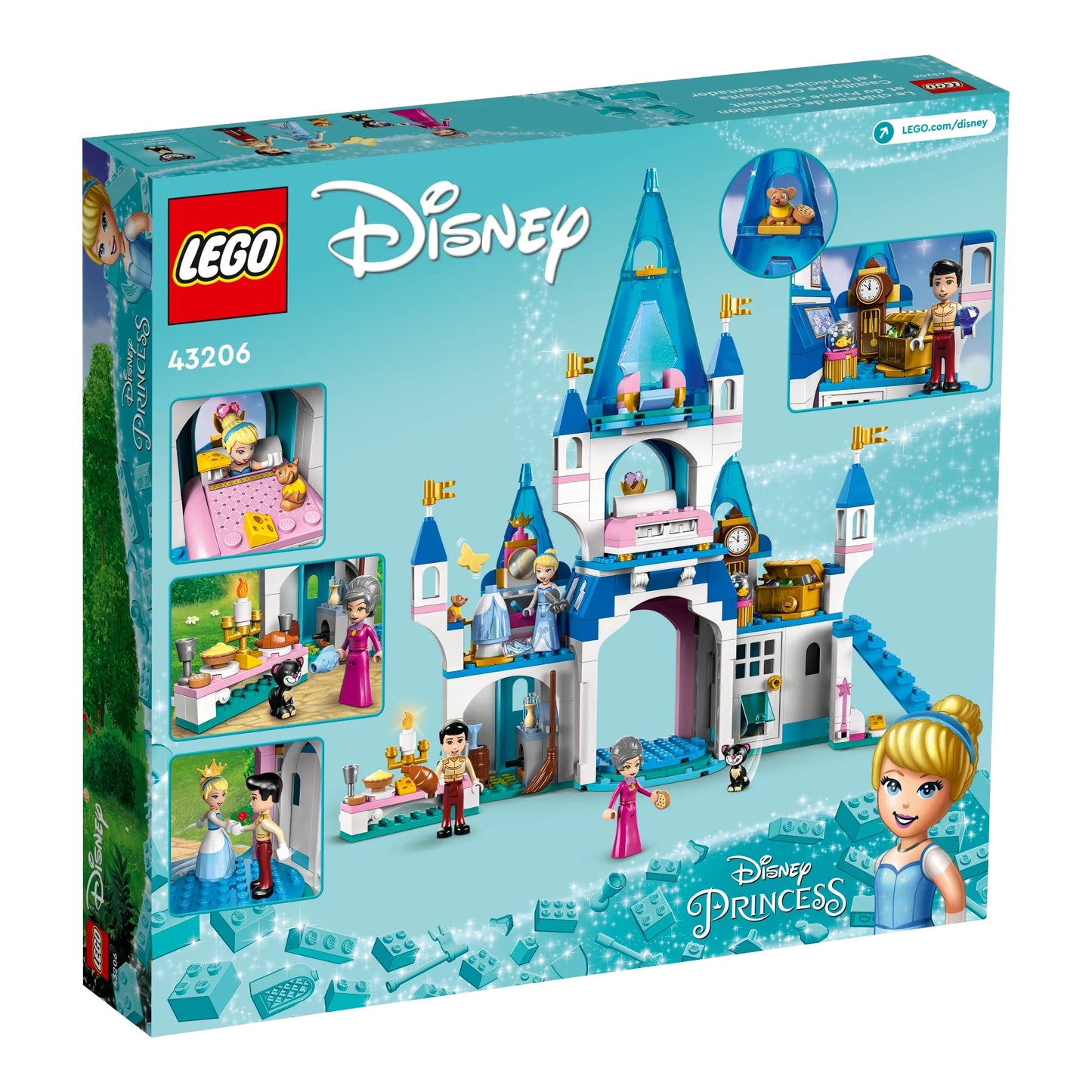 Lego Disney Cinderella & Prince Charming's Castle 43206