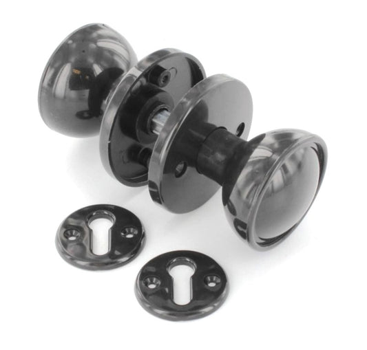 Securit Plastic Mortice Knob Set Brown 60mm