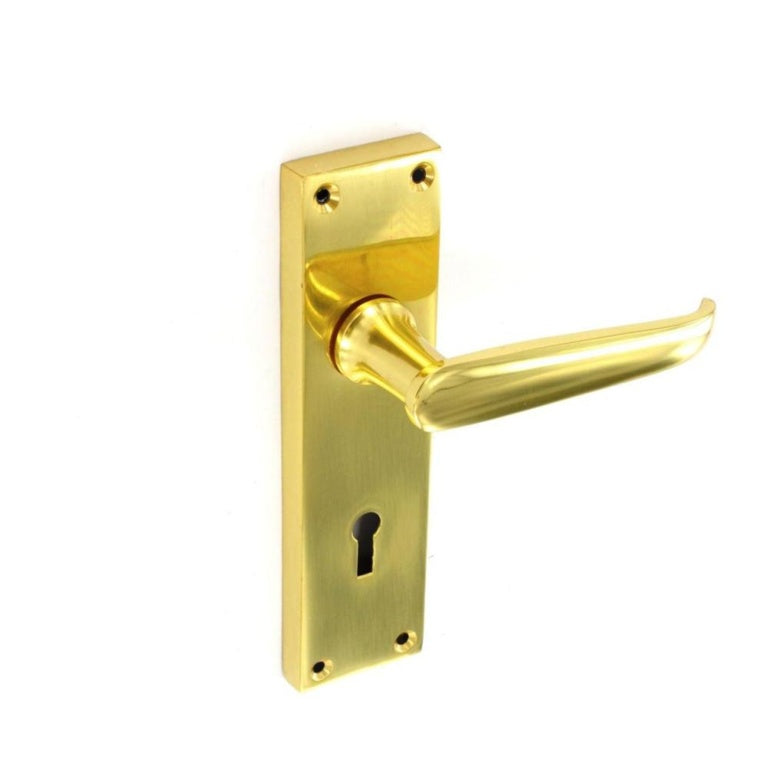 Securit Victorian Lock Door Handle Pair 150mm