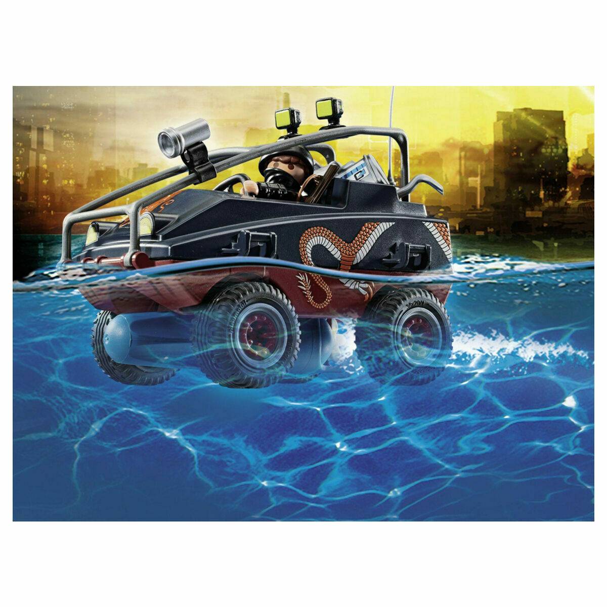 Playmobil City Action Police Parachute with Amphibious Vehicle 70781