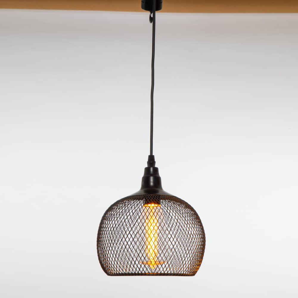 Noma Black Mesh Chloe Pendant with Bulb