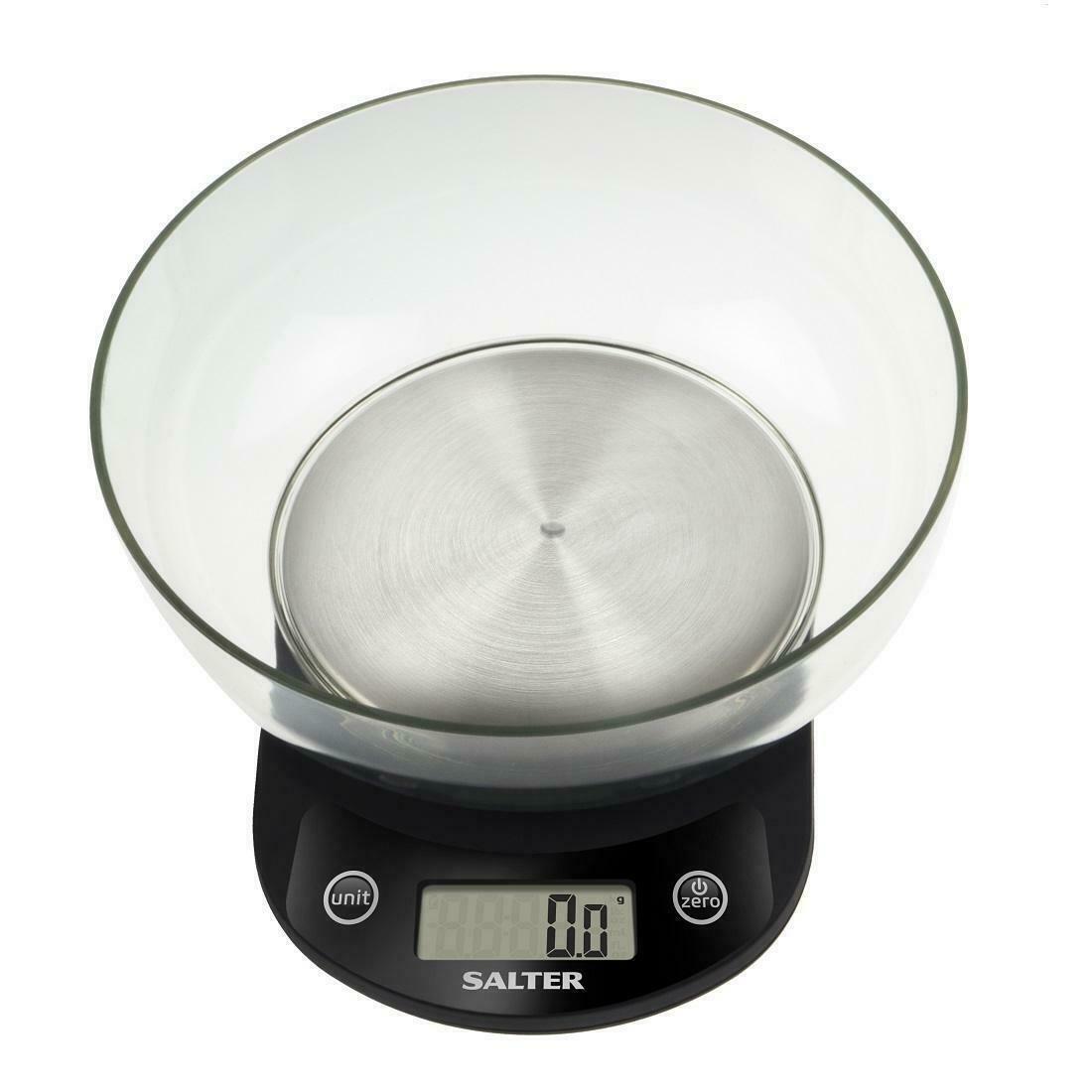 Salter Precision Electronic Bowl Kitchen Scale Black