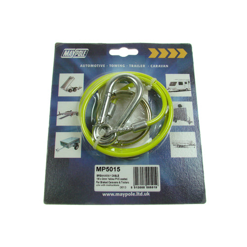 Maypole MP5015 Yellow PVC Breakaway Cable 1m