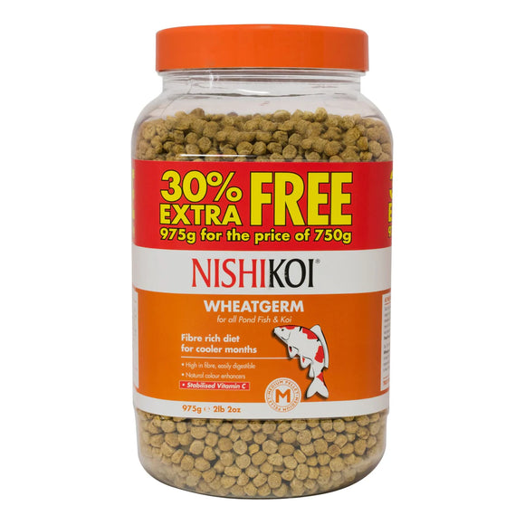 Nishikoi Wheatgerm Fish Food Medium Pellets 975g (30% Extra Free)