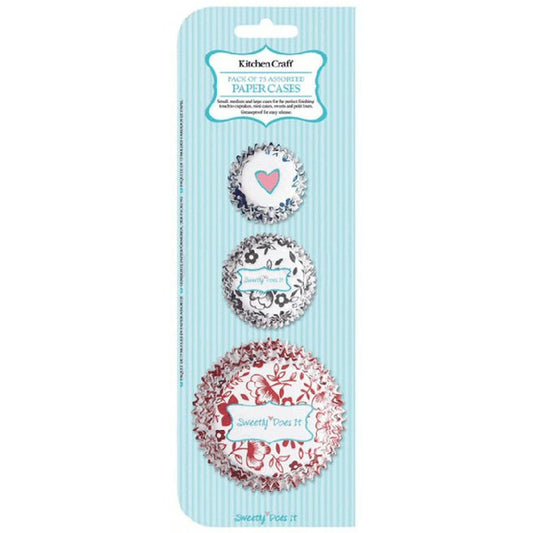 Sweetly Does It Assorted Paper Cake Cases Pack of 75