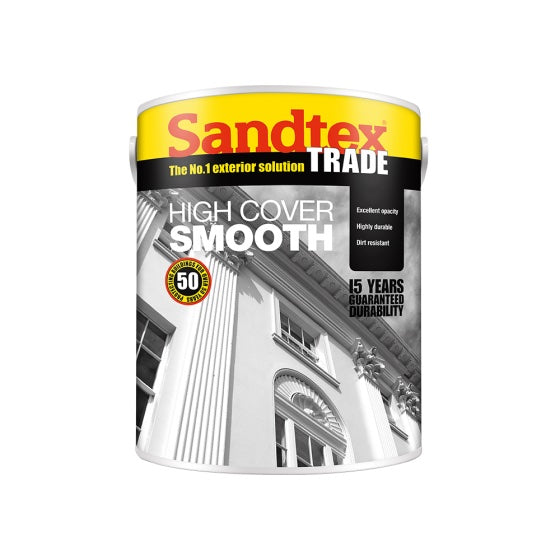 Sandtex Trade High Cover Smooth Black 5L