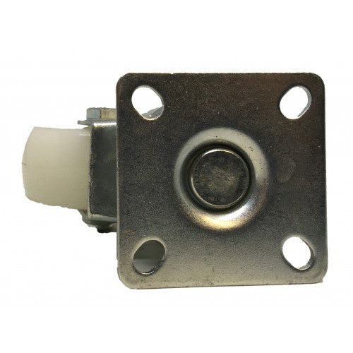 50mm Swivel Castor with Plate White Polypropylene Wheel Plain Bore 50kg