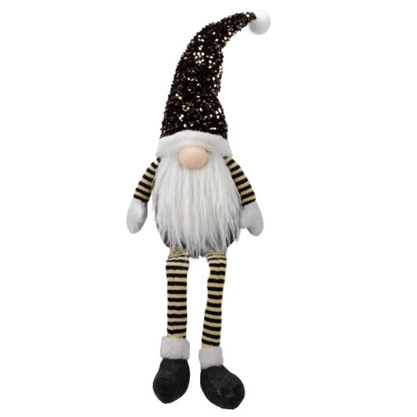 Three Kings Seated GlamGonk Large Black & Gold Gonk