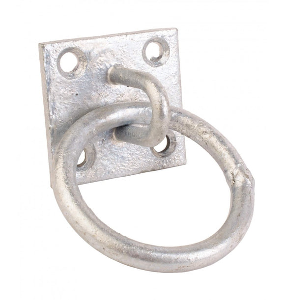 Perry Galvanised Chain Ring on Plate 50 x 50mm