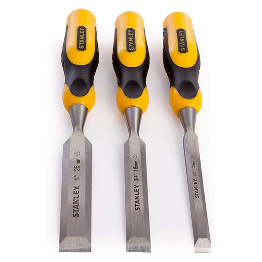 Stanley Dynagrip Bevel Edge 3-Piece Chisel Set