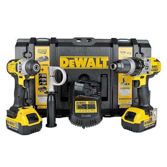 Dewalt Cordless Hammer Drill & Impact Driver Tough System Kit Box DCK290M2B