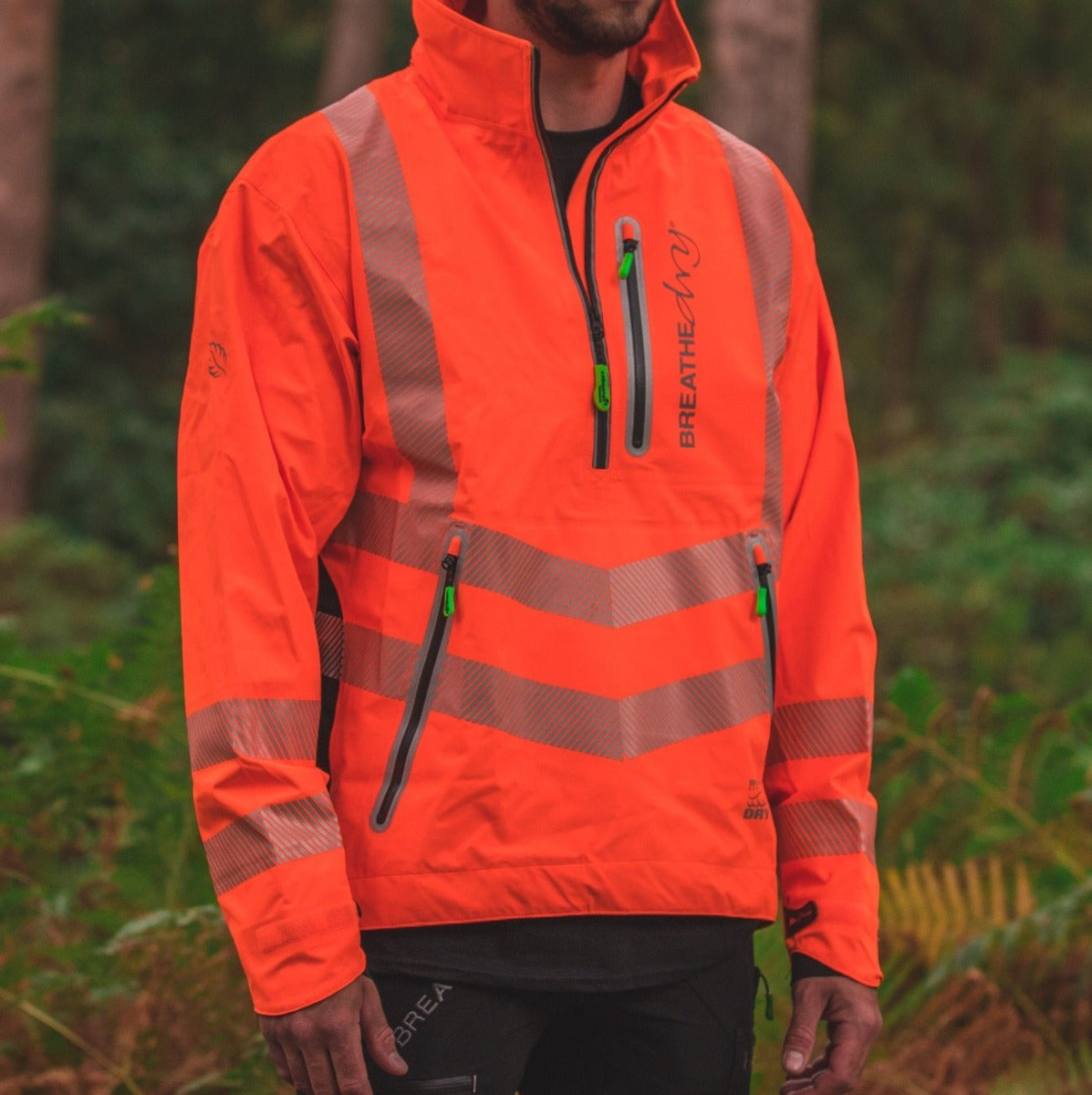 Arbortec Breathedry Waterproof Smock Hi-Vis Jacket