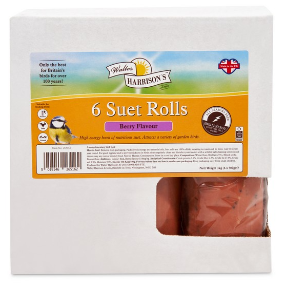 Harrisons Suet Roll with Berries Box 6x500g
