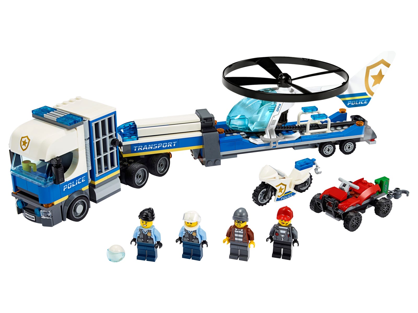 Lego City Police Helicopter Transport 60244
