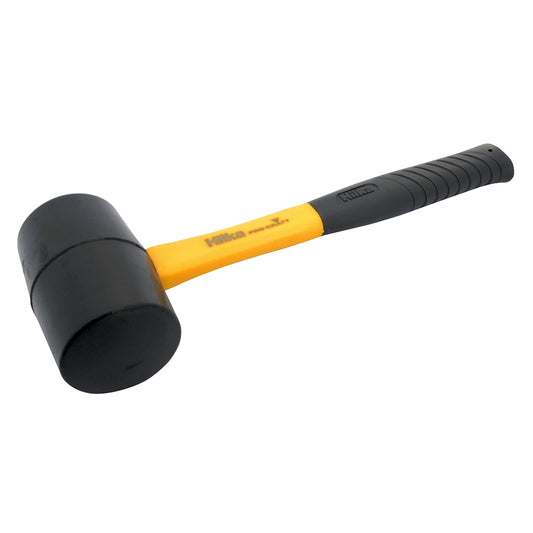 Hilka 16oz Black Rubber Mallet with Fibreglass Shaft
