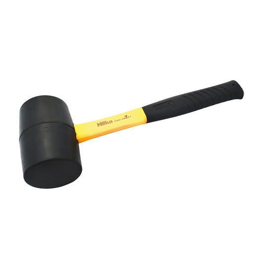 Hilka 32oz Black Rubber Mallet with Fibreglass Shaft