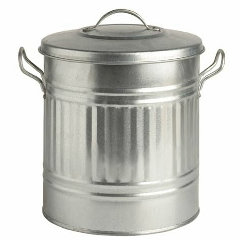 Galvanised Mini Bin with Lid 12"