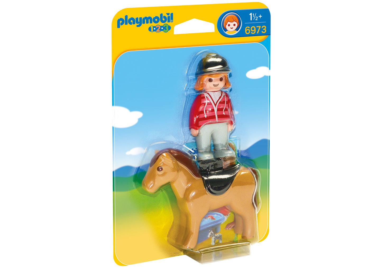 Playmobil 1.2.3 Equestrian with Horse 6973