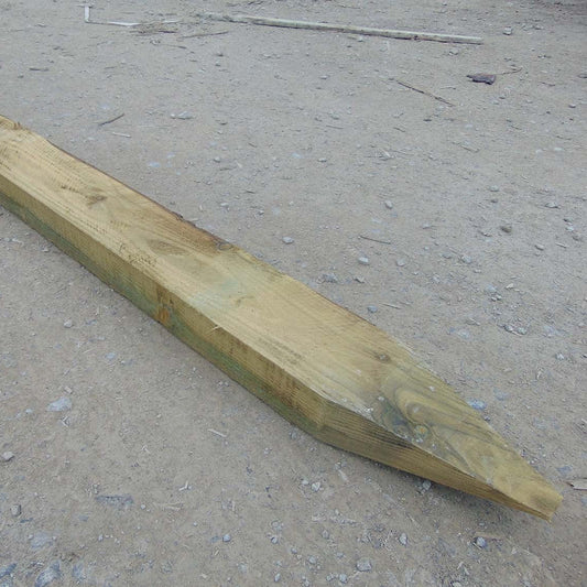 Tanalised Wooden Fence Post 7' x 6" x 3" - 15 Year