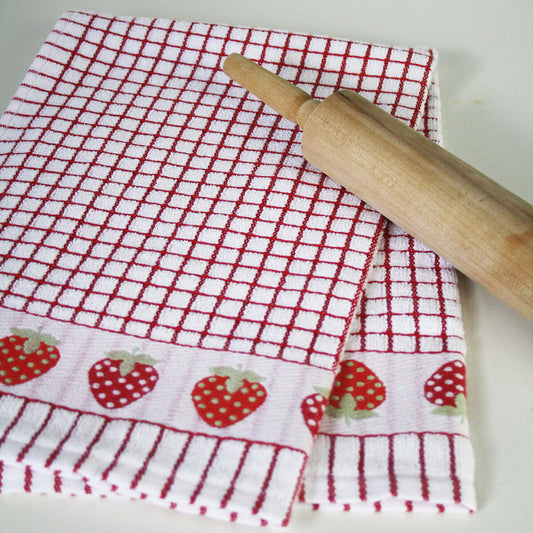 Samuel Lamont Poli-Dri Tea Towel Jacquard Strawberry