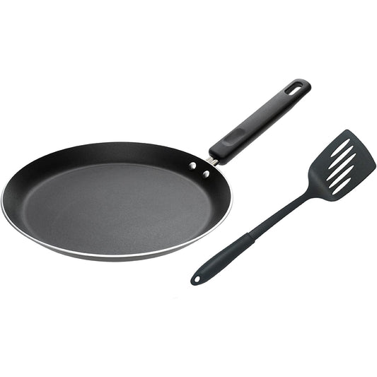 Prestige Aluminium 24cm Crepe Pan & Turner Set