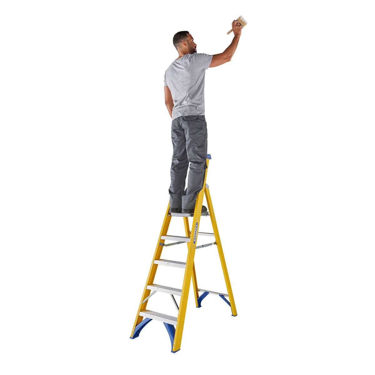 Werner Fibreglass Platform Step Ladder 5 Tread