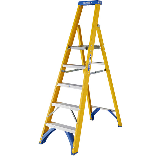 Werner Fibreglass Platform Step Ladder 5 Tread