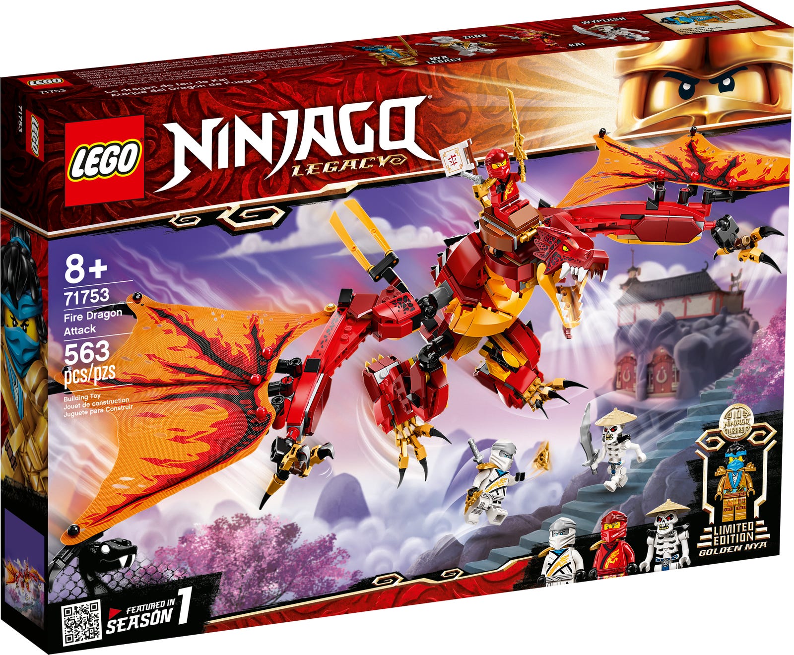 Lego Ninjago Fire Dragon Attack 71753