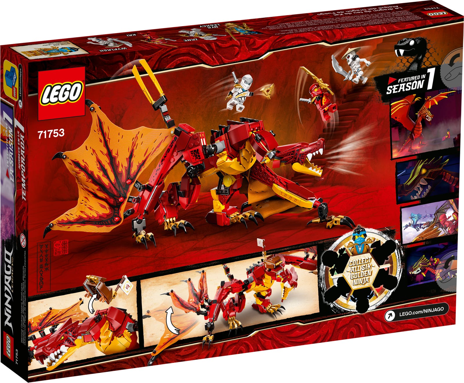 Lego Ninjago Fire Dragon Attack 71753