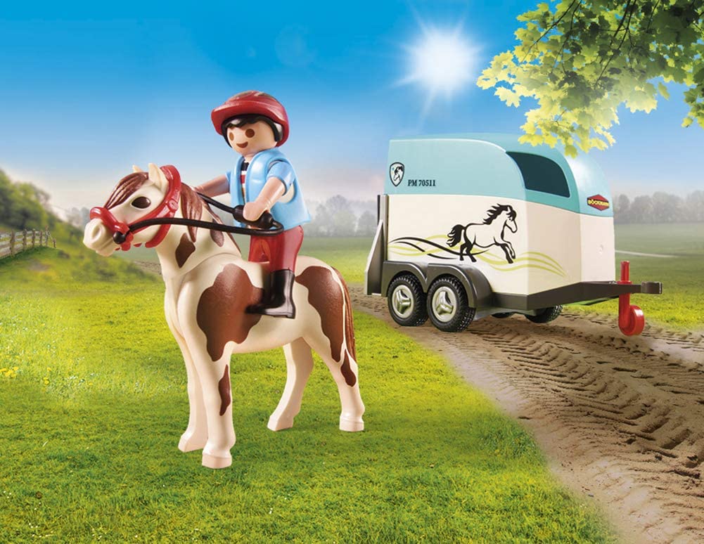 Playmobil Country Pony Farm Car with Pony Trailer 70511