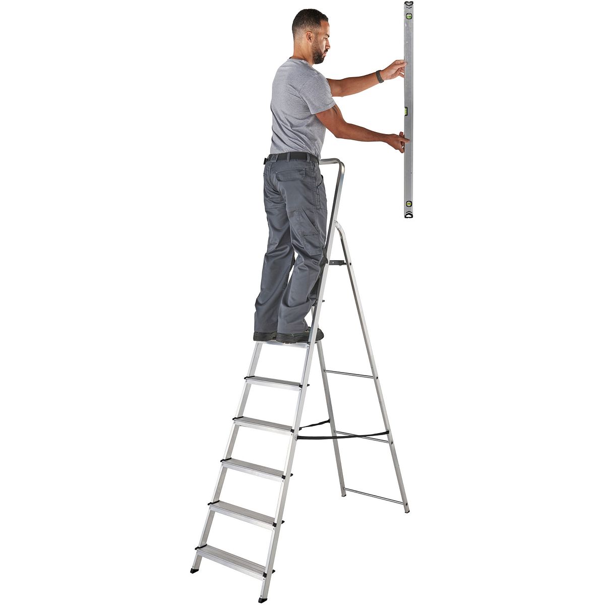 Werner Step Ladder 8 Tread High Handrail