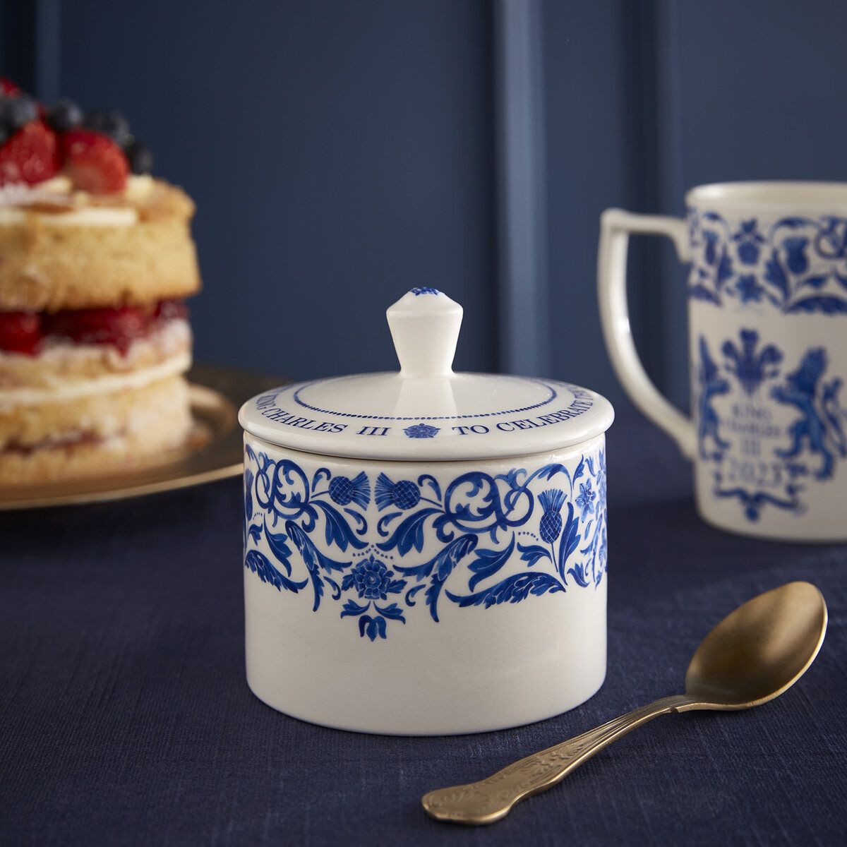 Spode King’s Coronation Covered Sugar Bowl