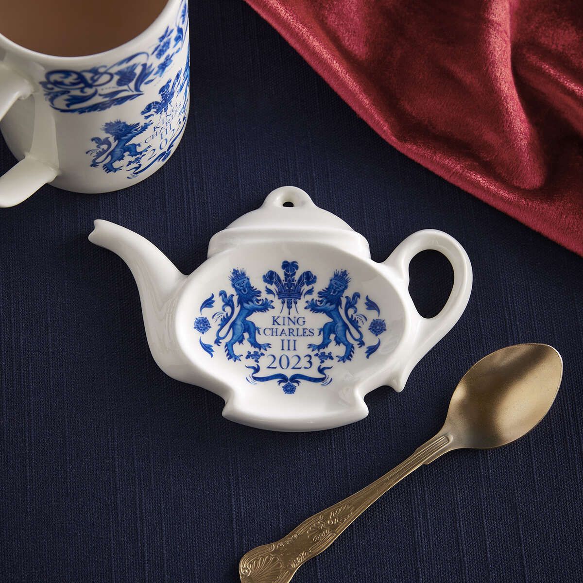 Spode King's Coronation Teabag Tidy