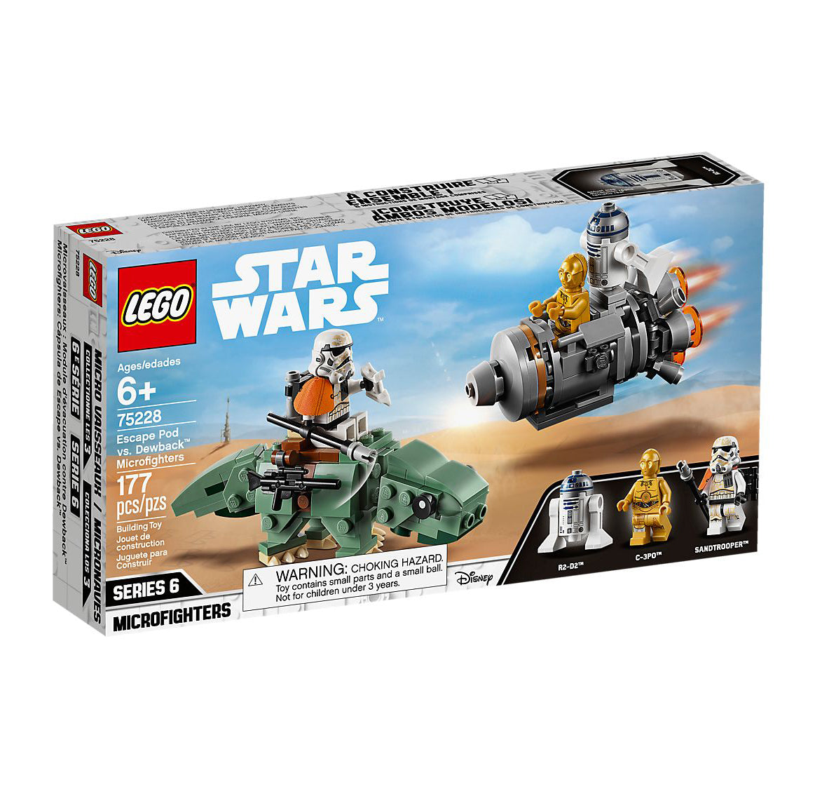 Lego Star Wars Escape Pod vs Dewback Microfighters 75228