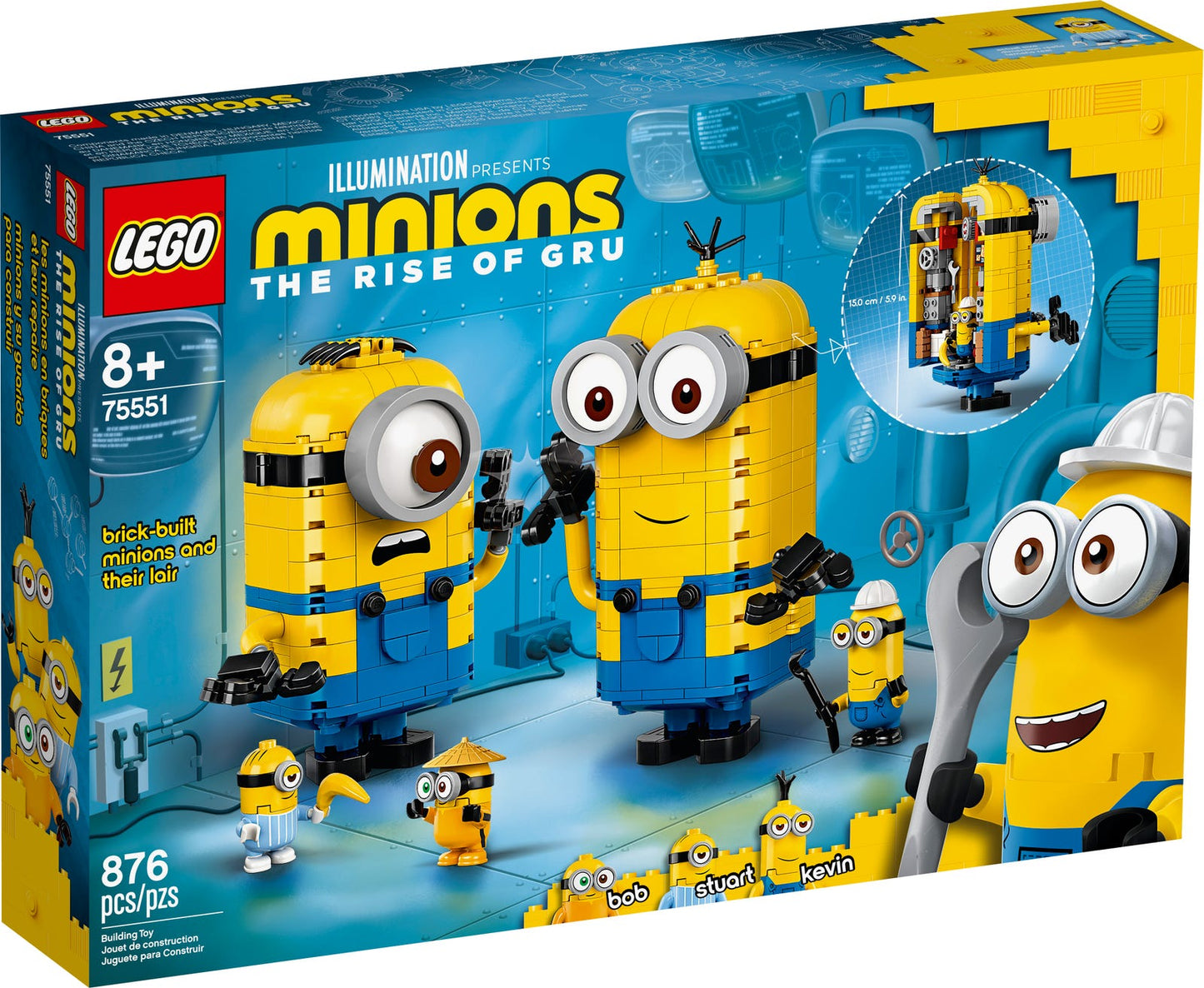 Lego Minions Brick built Minions & their Lair 75551