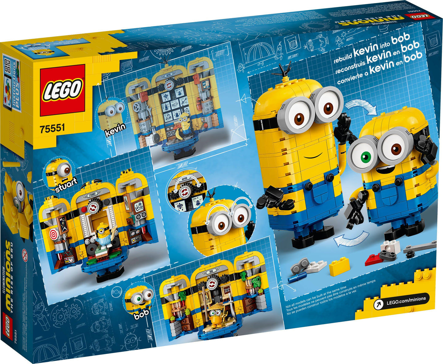 Lego Minions Brick built Minions & their Lair 75551