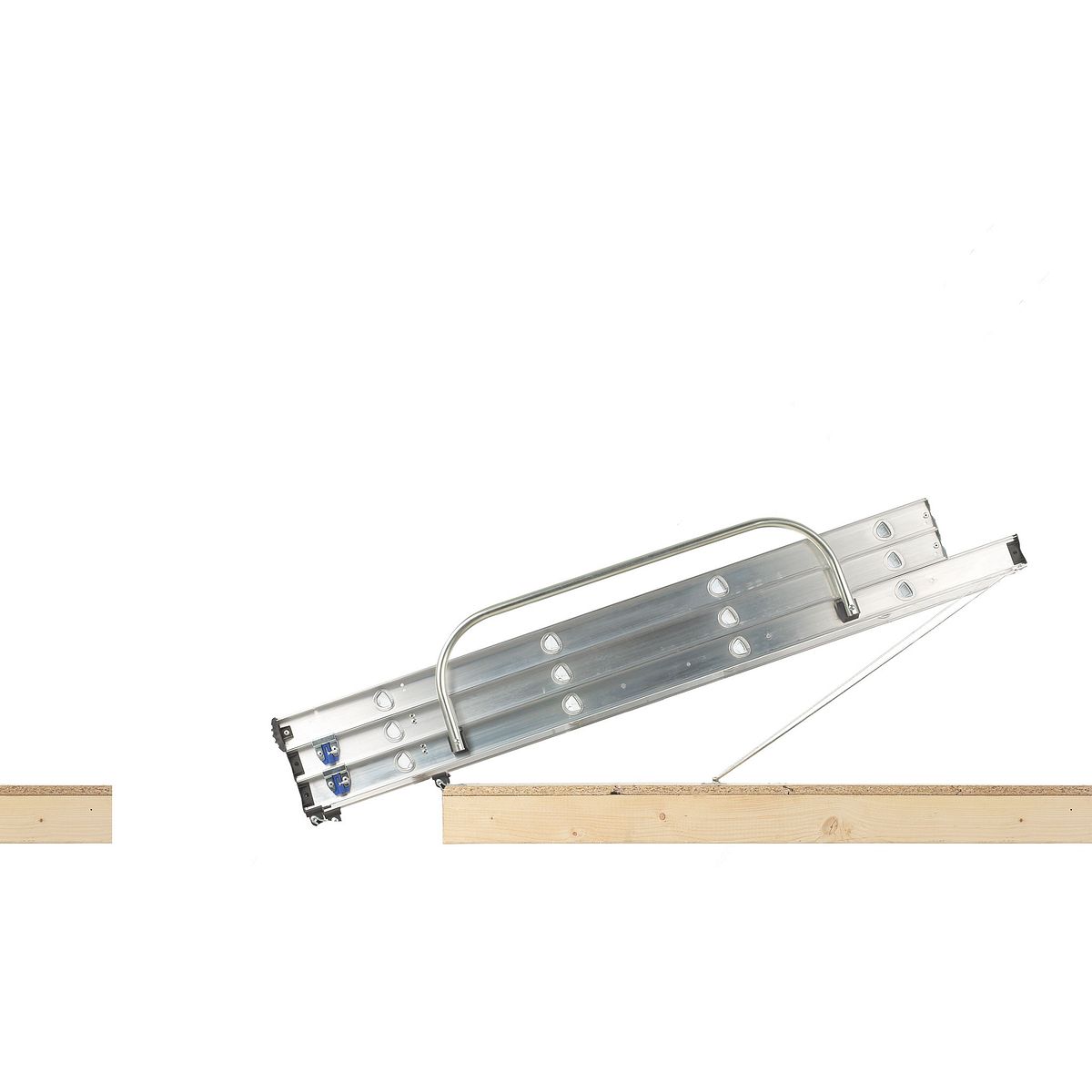 Werner 3 Section Aluminium Loft Ladder with Handrail