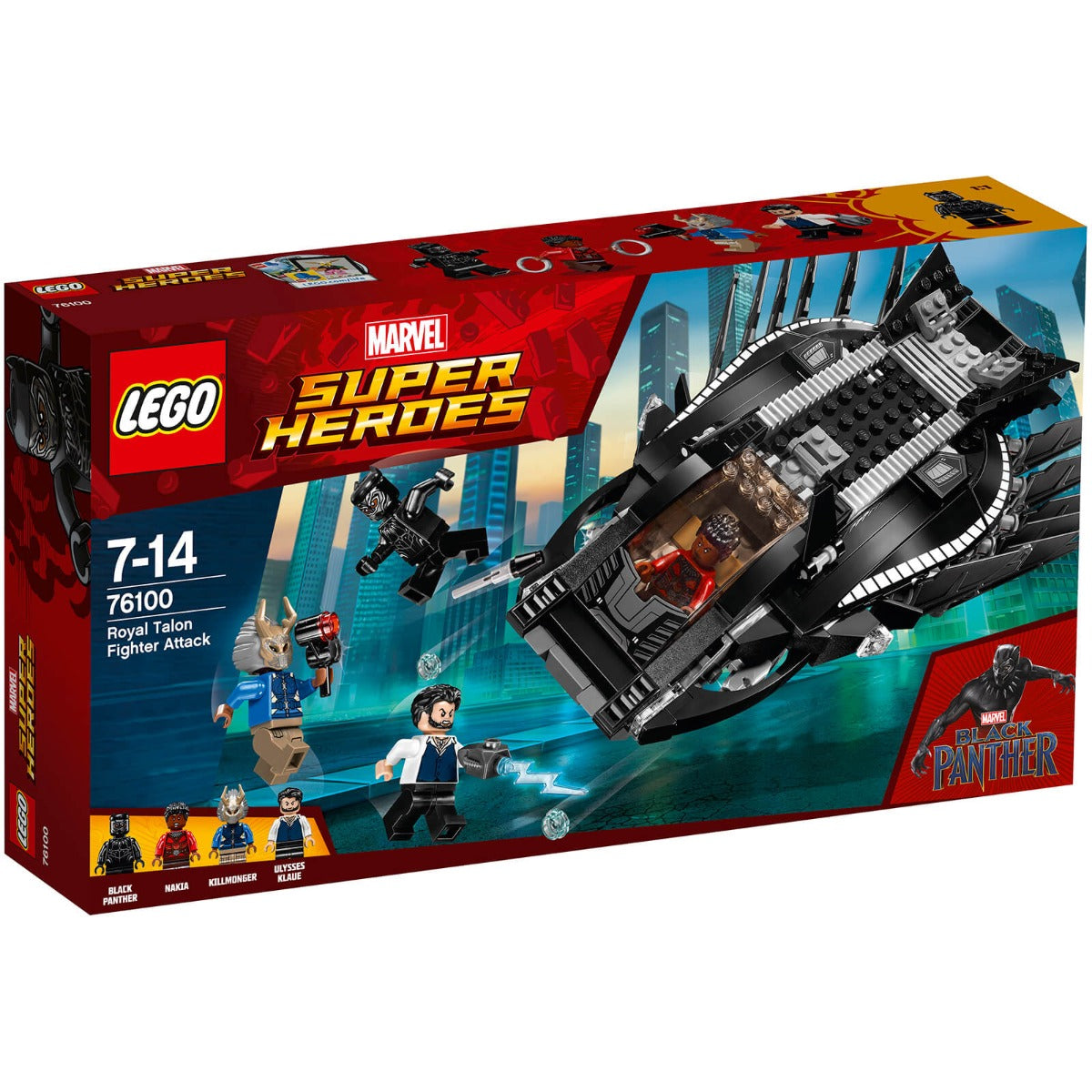 Lego Superheroes Black Panther Royal Talon Fighter Attack 76100