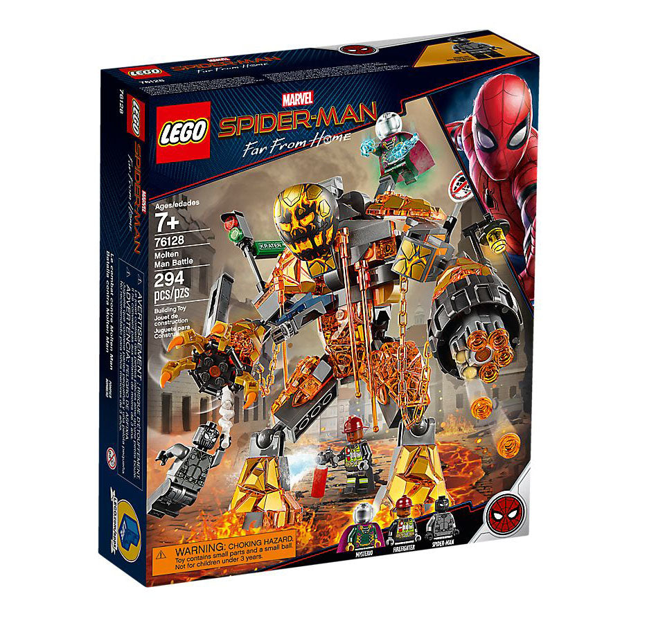 Lego Marvel Spider-Man Molten Man Battle 76128