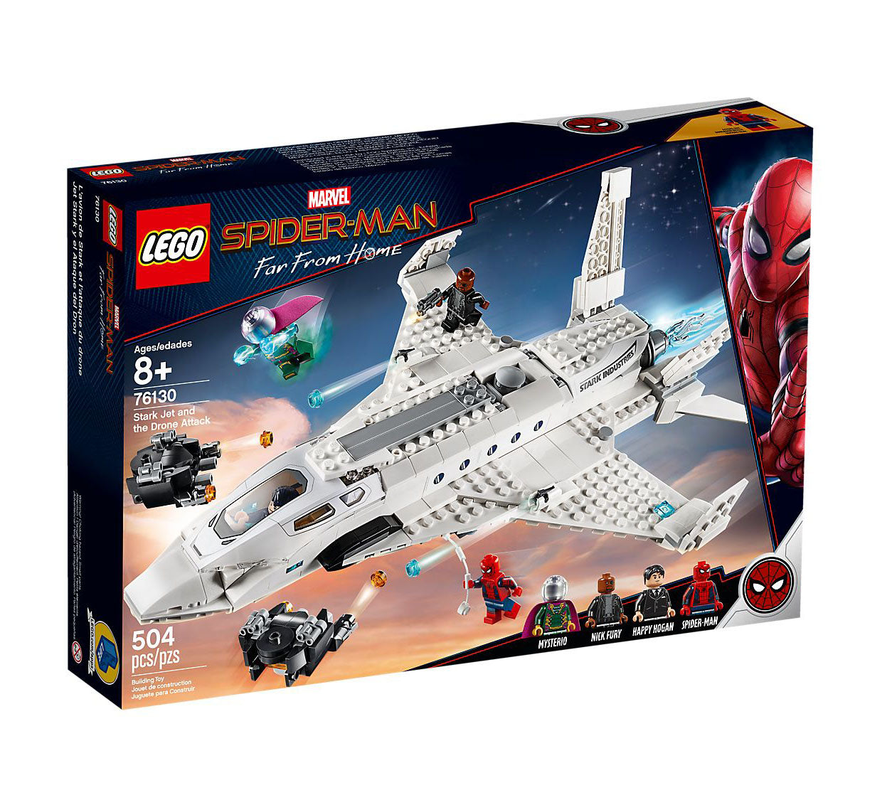 Lego Marvel Spider-Man Stark Jet & the Drone Attack 76130