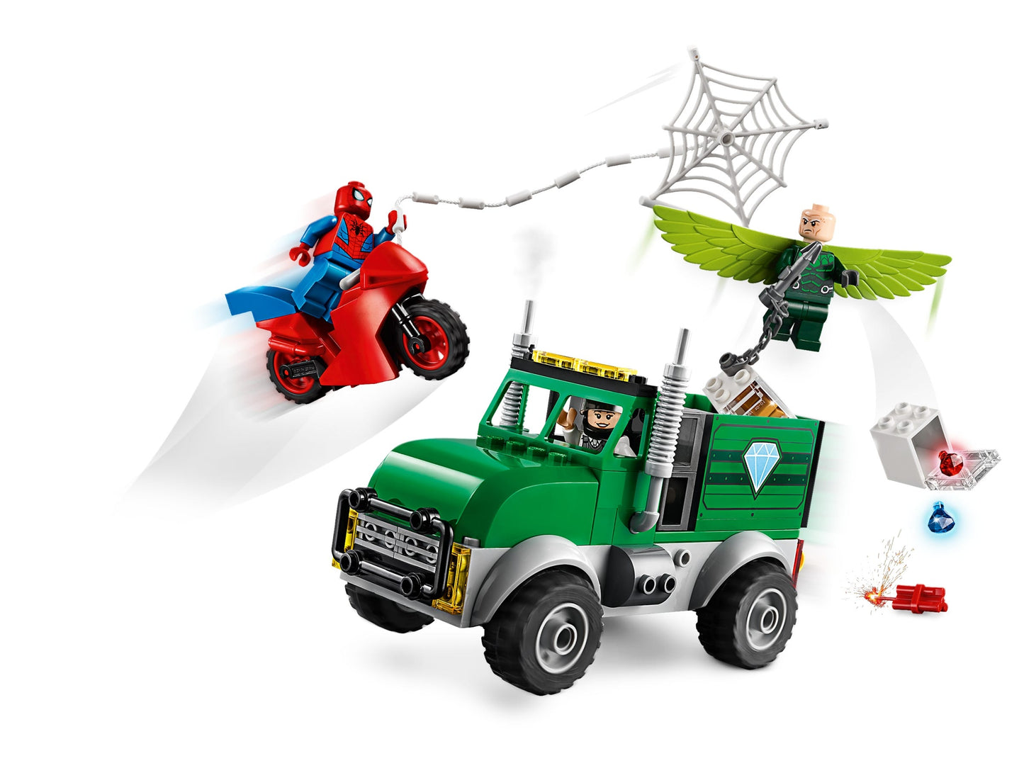 Lego Marvel Spiderman Vulture's Trucker Robbery 76147
