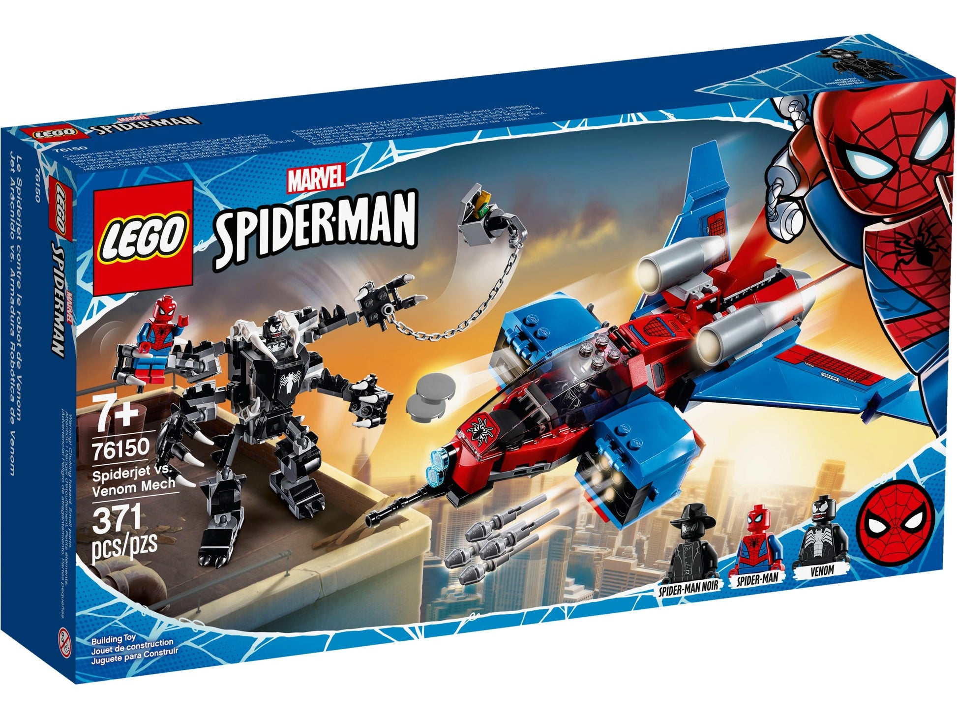 Lego Marvel Spiderman Spiderjet vs Venom Mech 76150