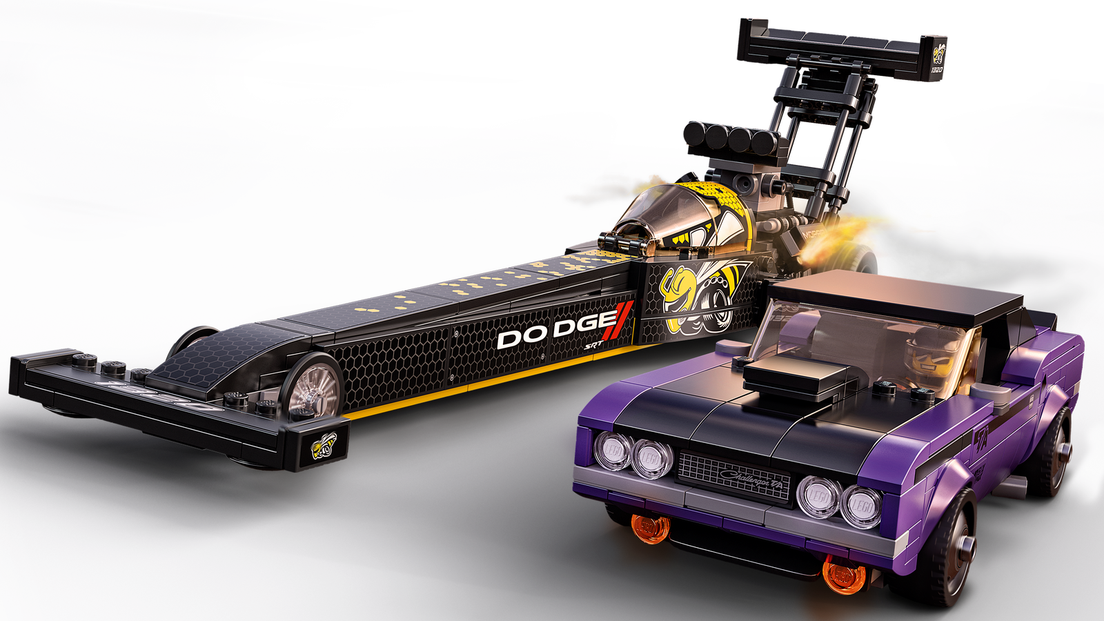 Lego Speed Champions Mopar Dodge/SRT Top Fuel Dragster & 1970 Dodge Challenger T/A 76904