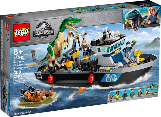 Lego Jurassic World Baryonyx Dinosaur Boat Escape 76942
