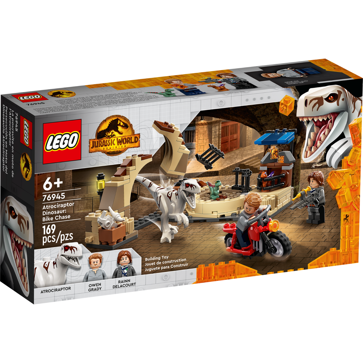 Lego Jurassic World Dominion Atrociraptor Dinosaur: Bike Chase