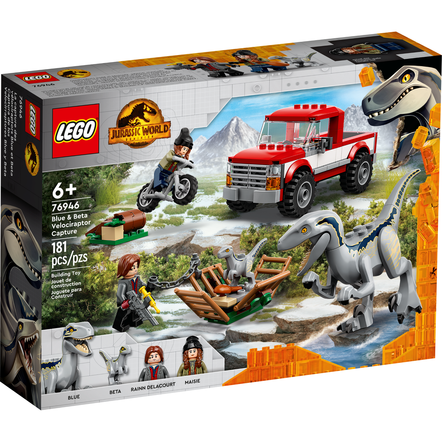 Lego Jurassic World Dominion Blue & Beta Velociraptor Capture