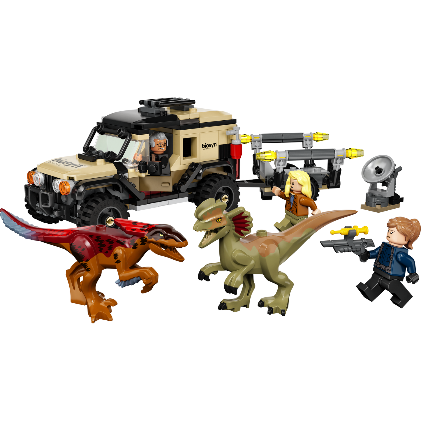 Lego Jurassic World Dominion Pyroraptor & Dilophosaurus Transport