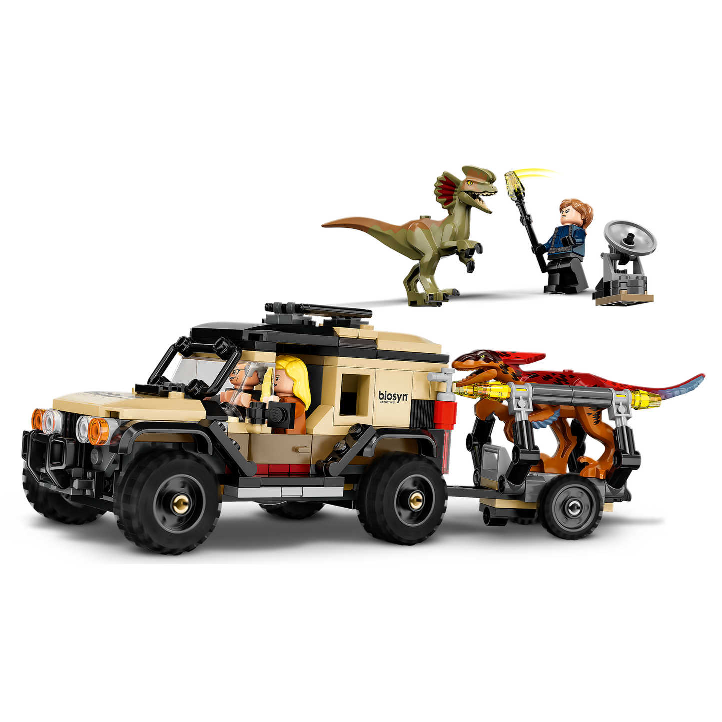 Lego Jurassic World Dominion Pyroraptor & Dilophosaurus Transport
