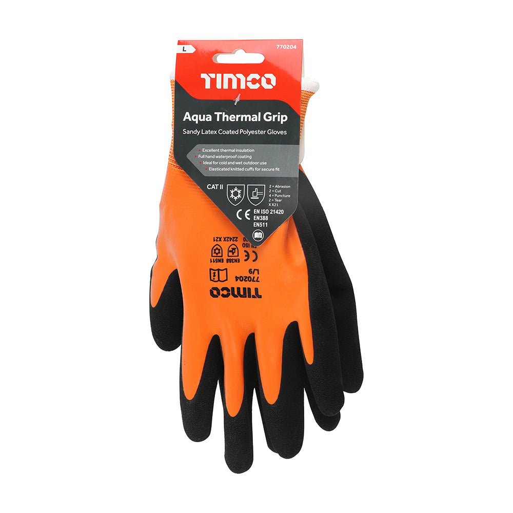Timco Aqua Thermal Grip Glove - Sandy Latex Coated Polyester