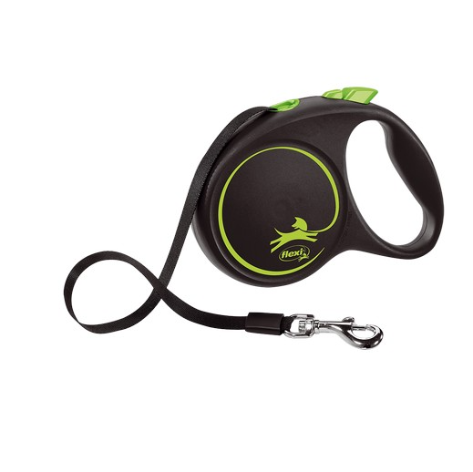 Flexi Lead Black Design Medium Tape 5m Green